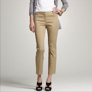 J. Crew Stretch City Fit Chino Cropped Capri Tan Size 10